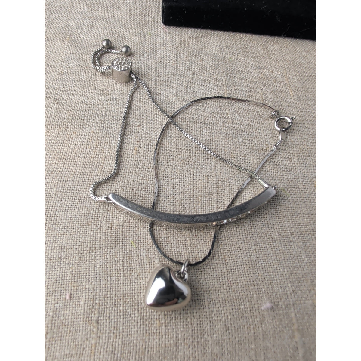 Silver Tone Bracelet Gift Set I Love You More Plus Bubble Heart Charm