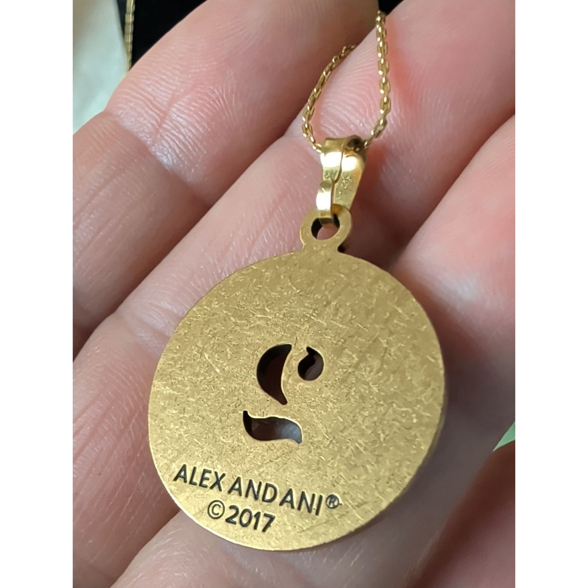 Alex and Ani Number 2 Necklace Gold Tone Adjustable Numerology Pendant 2017