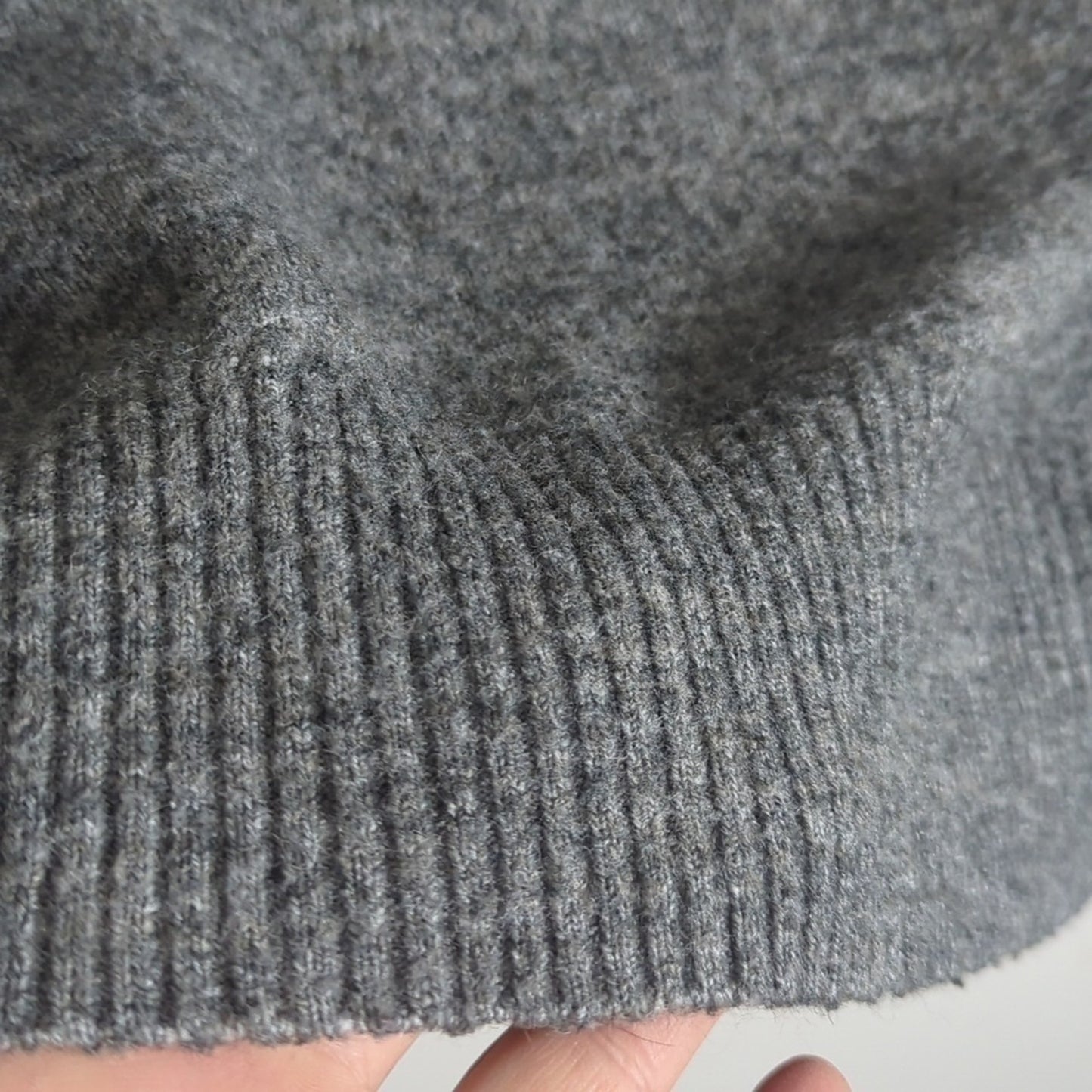 Minimalist Boxy Cowl Neck Sweater Wool Blend Women's Oversized Small