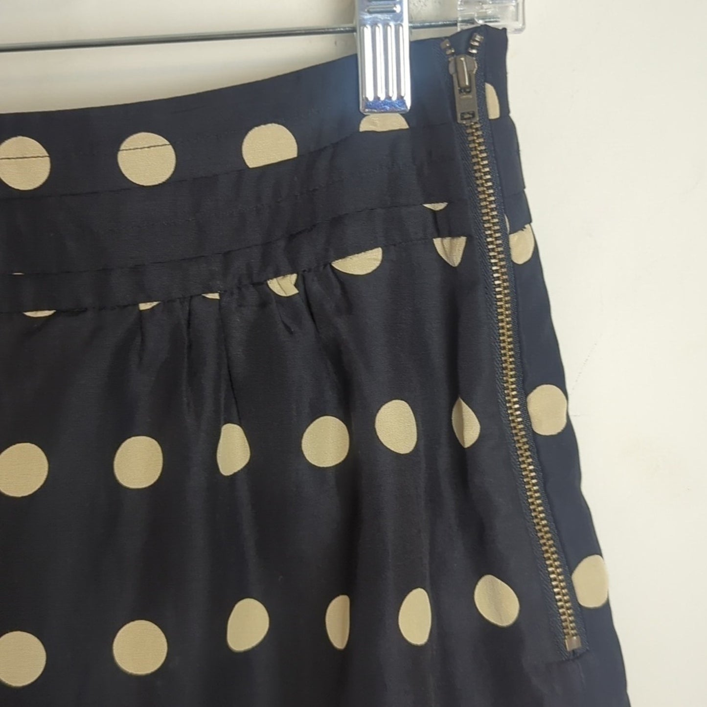 Festival Scalloped Polkadot Mini Skirt Cotton & Silk Women's Size 4