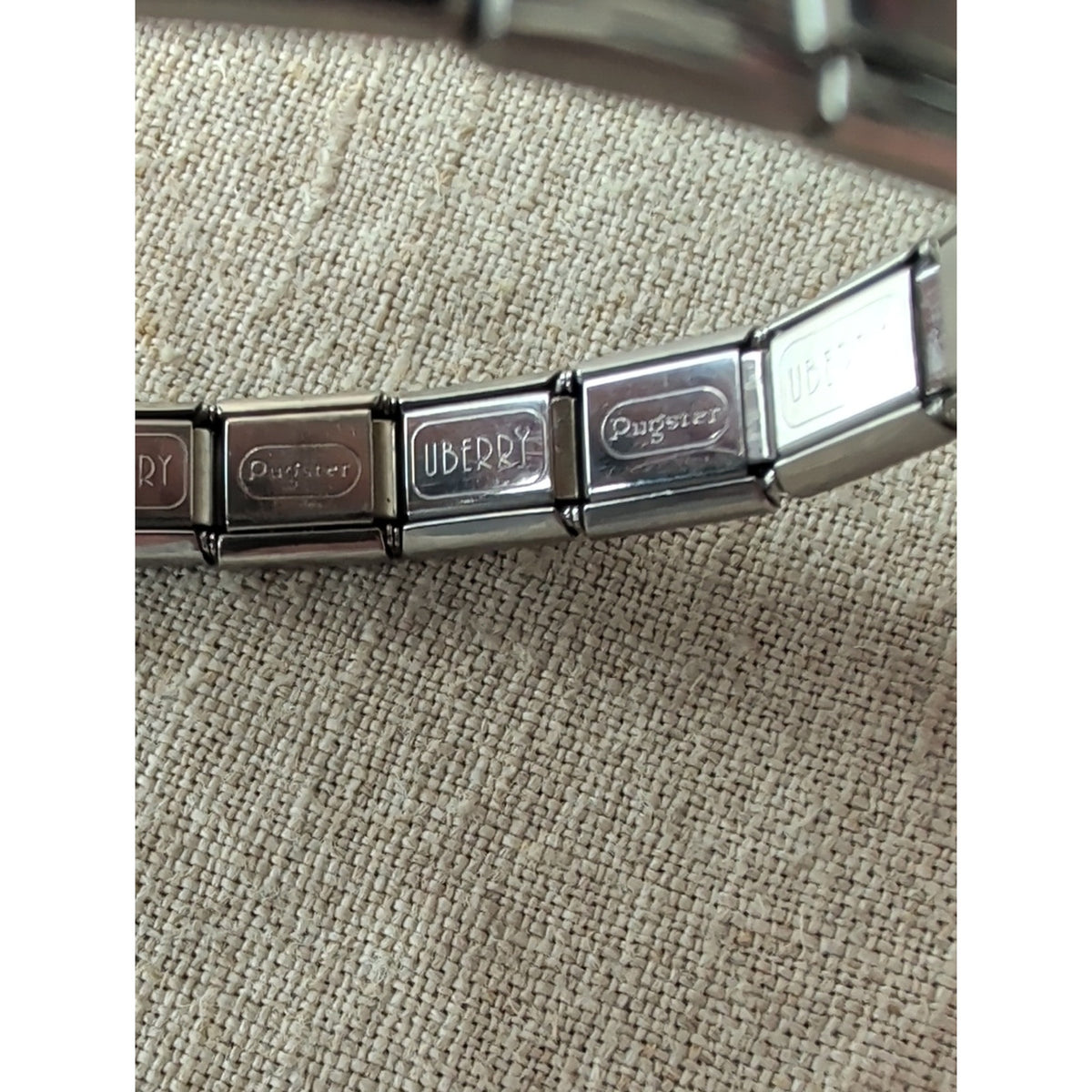Pugster Silver-Tone Italian Charm Bracelet with Yellow & Orange Enamel Accents