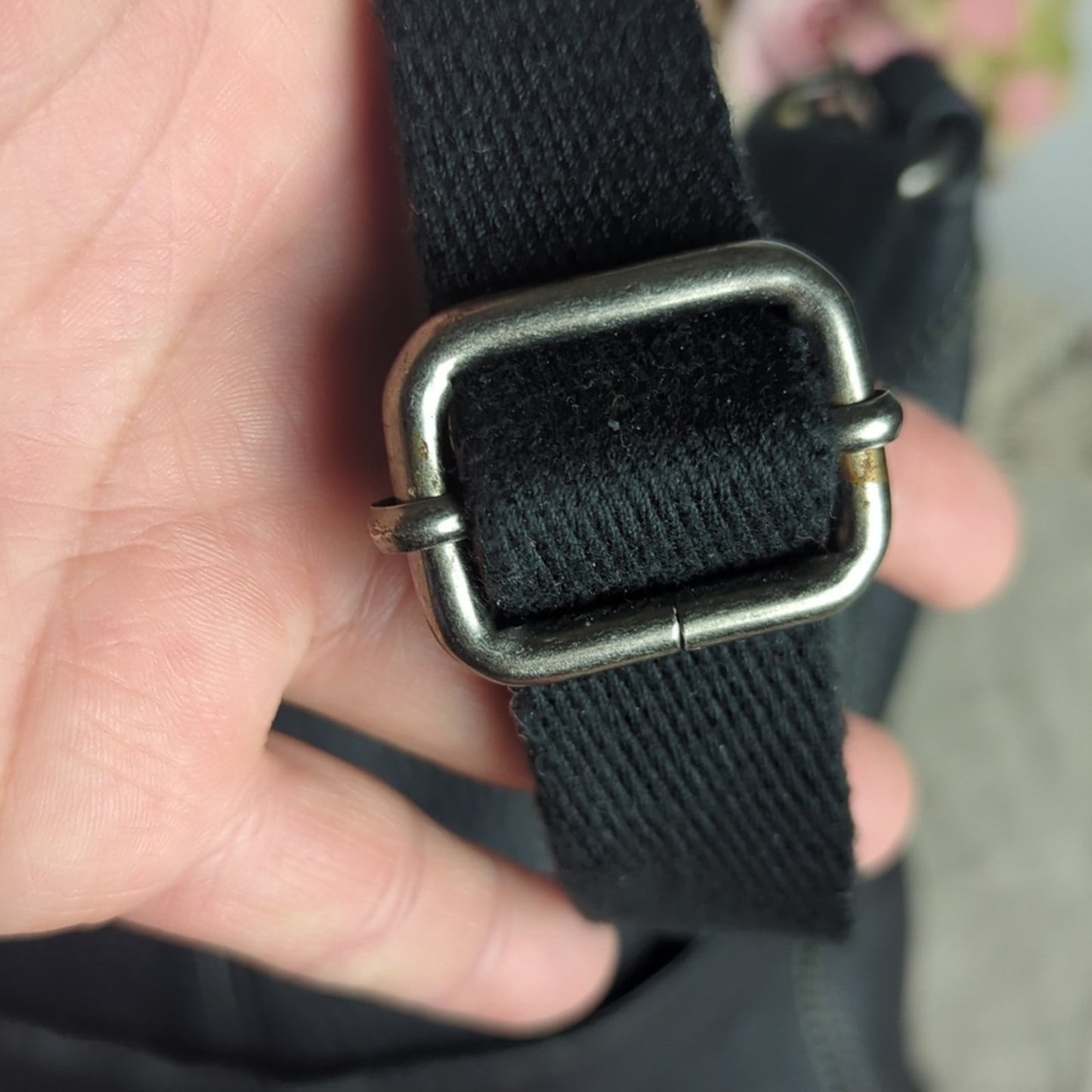 Vintage The Sak Pebbled Leather Crossbody Bag Black Travel