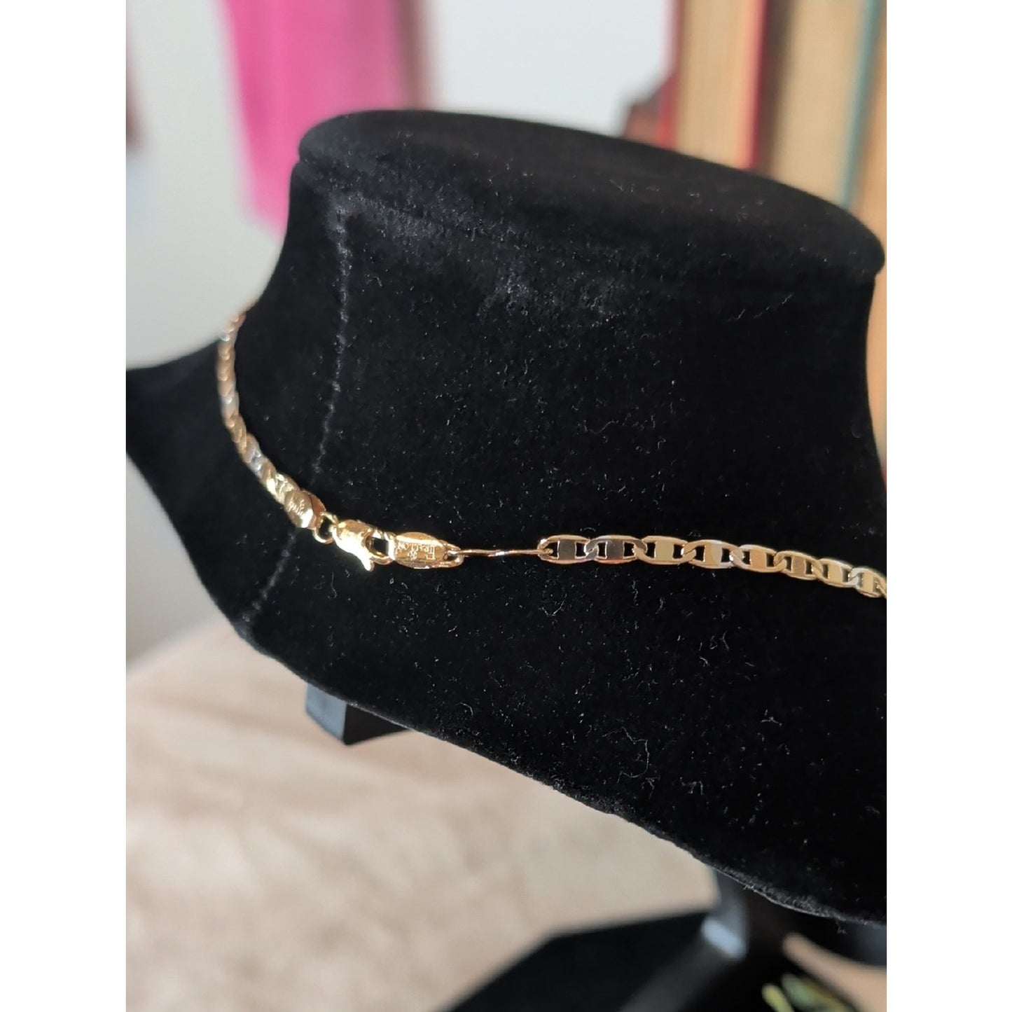 FJ Fallon Gold Tone Women's Figaro Link Necklace Everyday Wear
