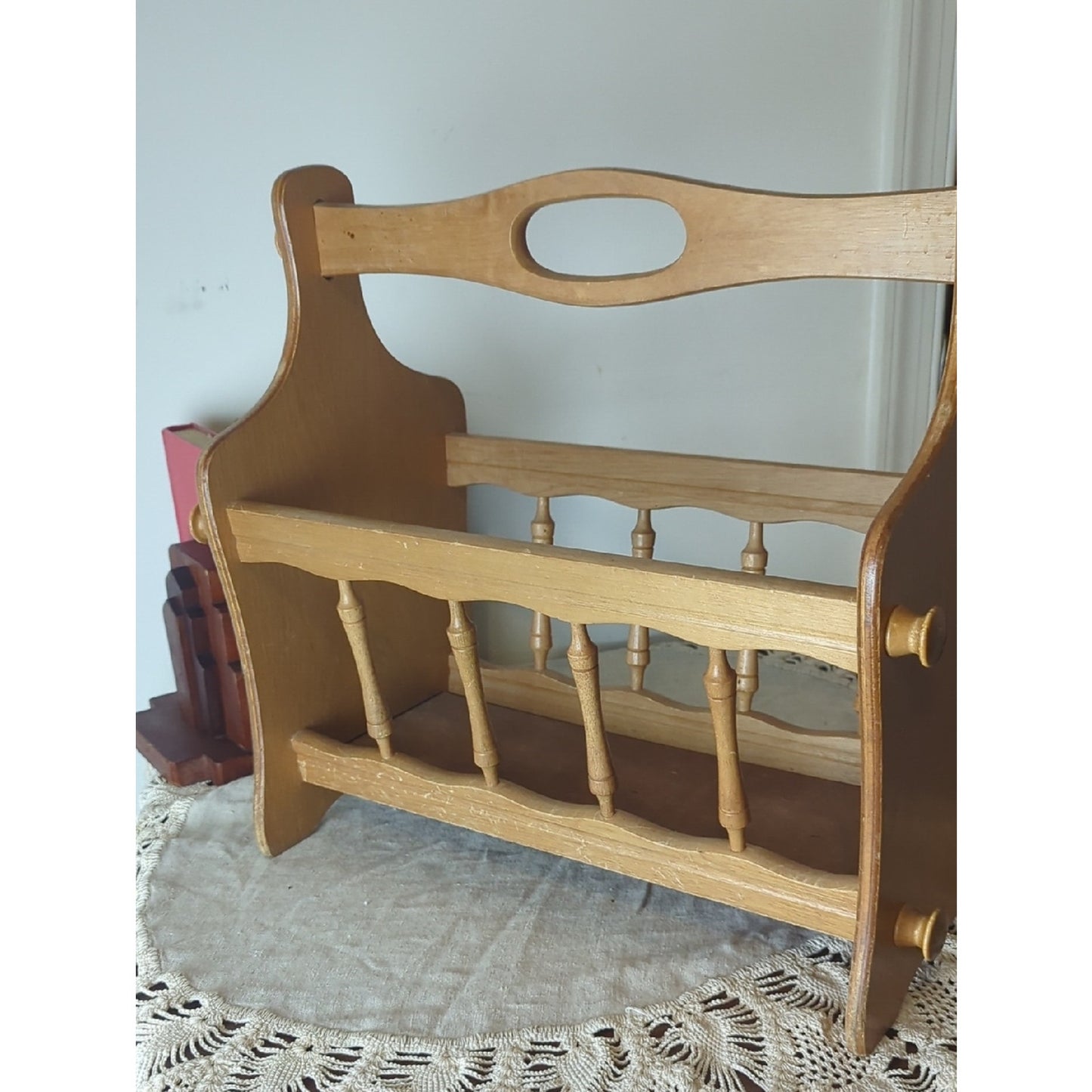 Newspaper Stand Magazines Holder Rack Vintage Repurpose