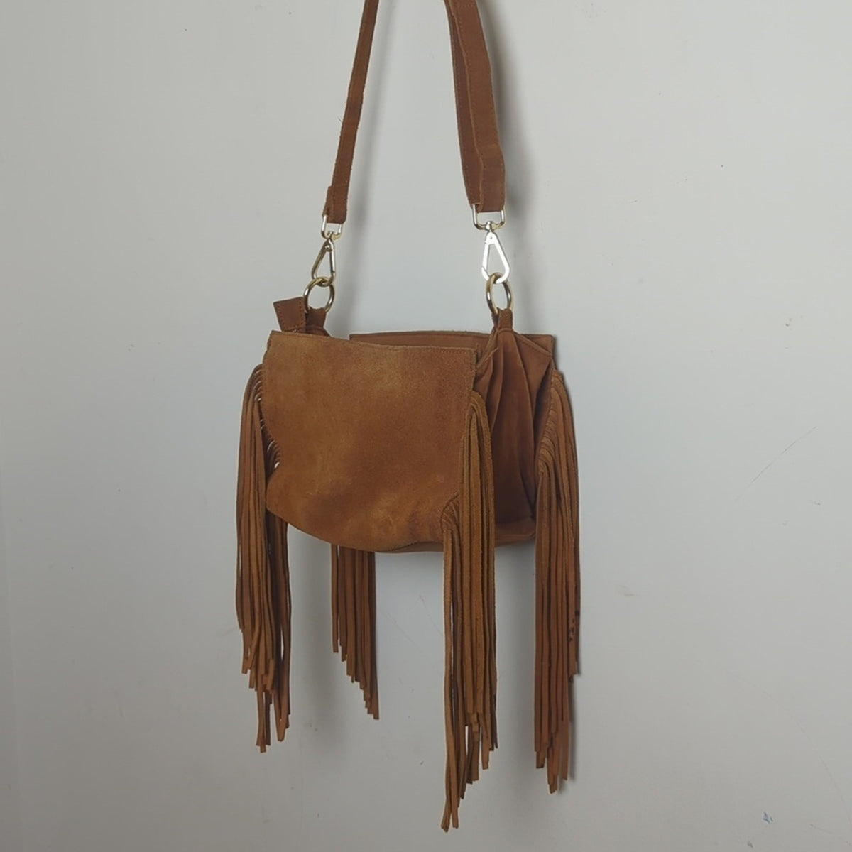 Y2K Suede Boho Western Tassel Crossbody Bag
