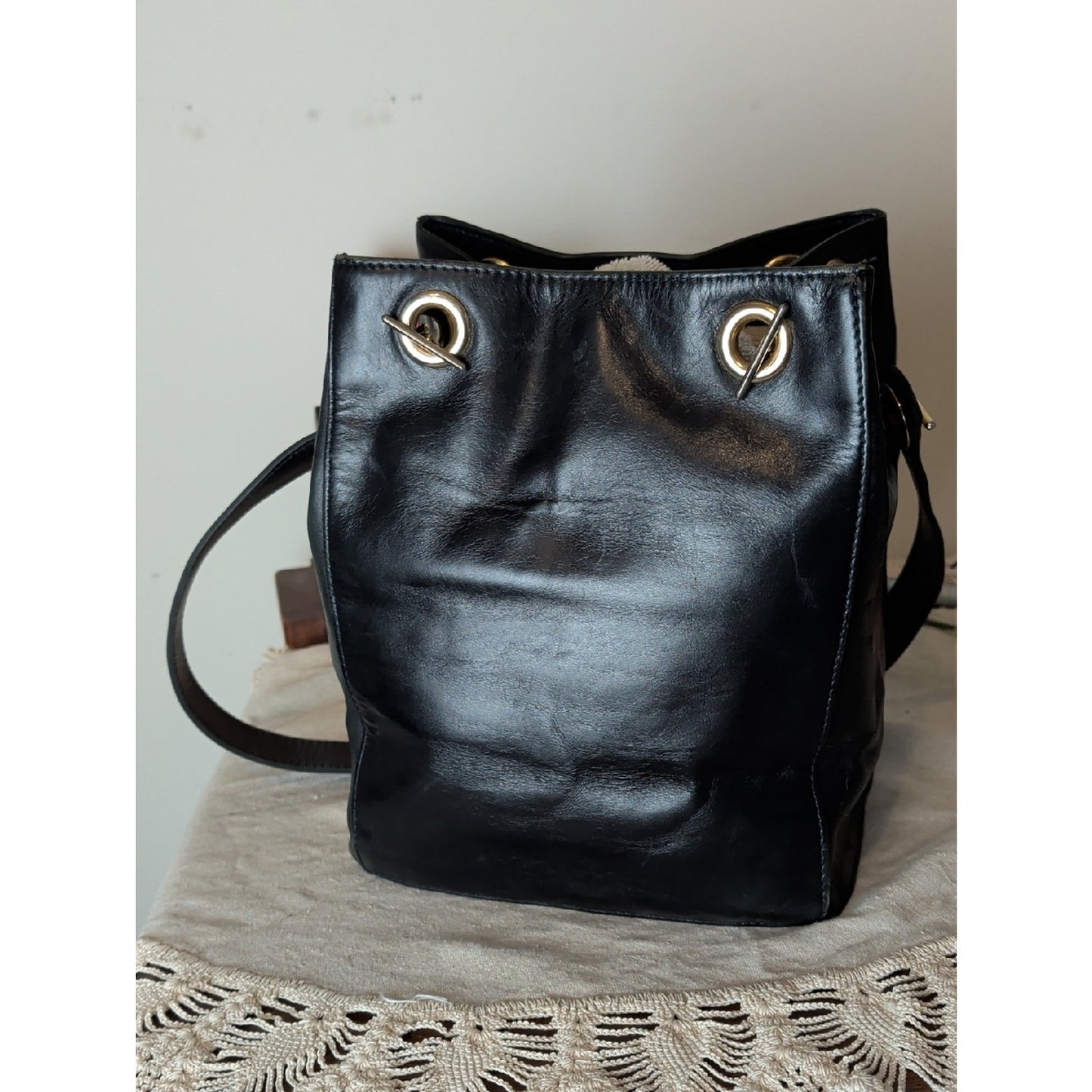 Vintage Antonio Parriego Leather Shoulder Bag Heritage Minimalist Equestrian