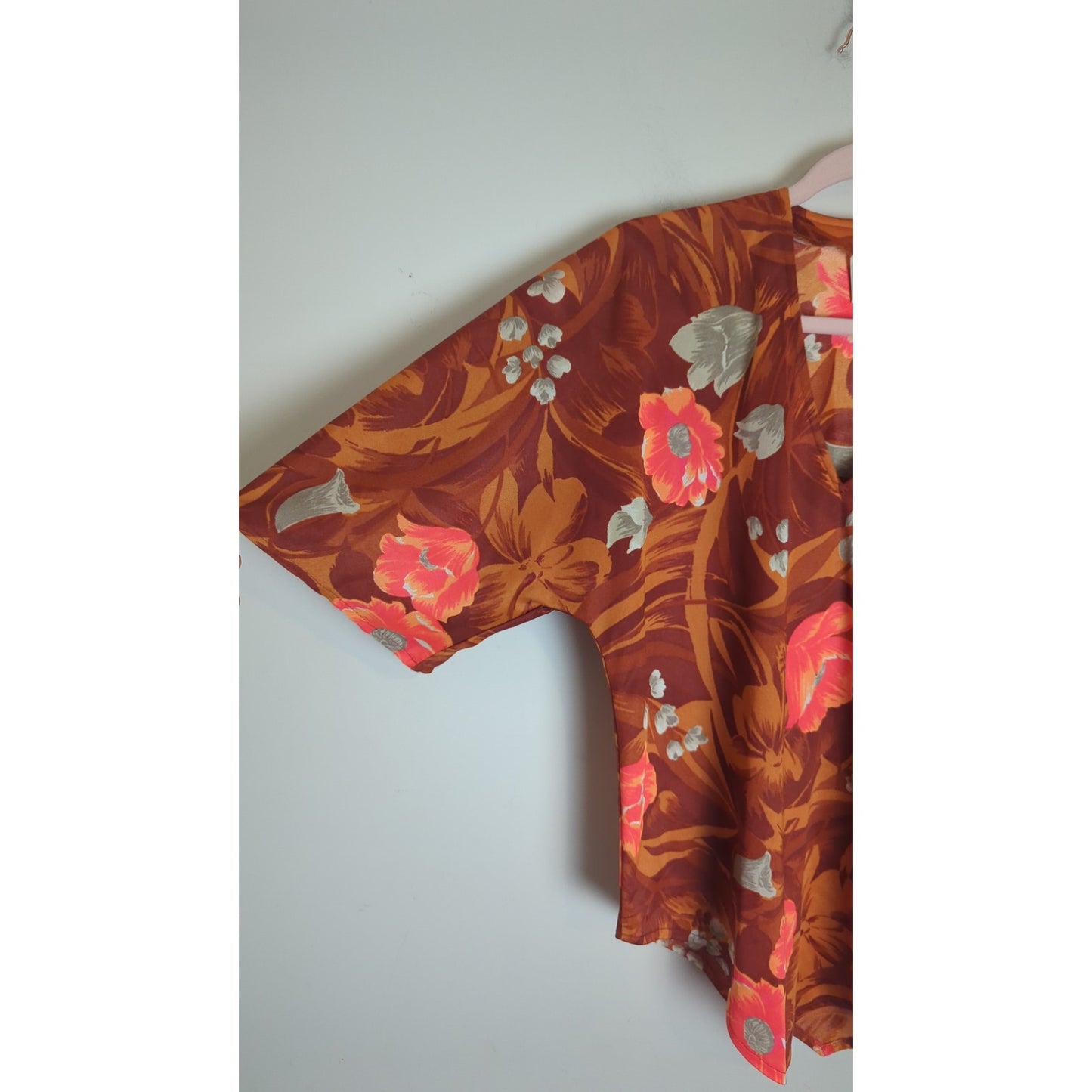 VTG 60's Hawaiian Kamehameha Pullover Top Women's Size Medium
