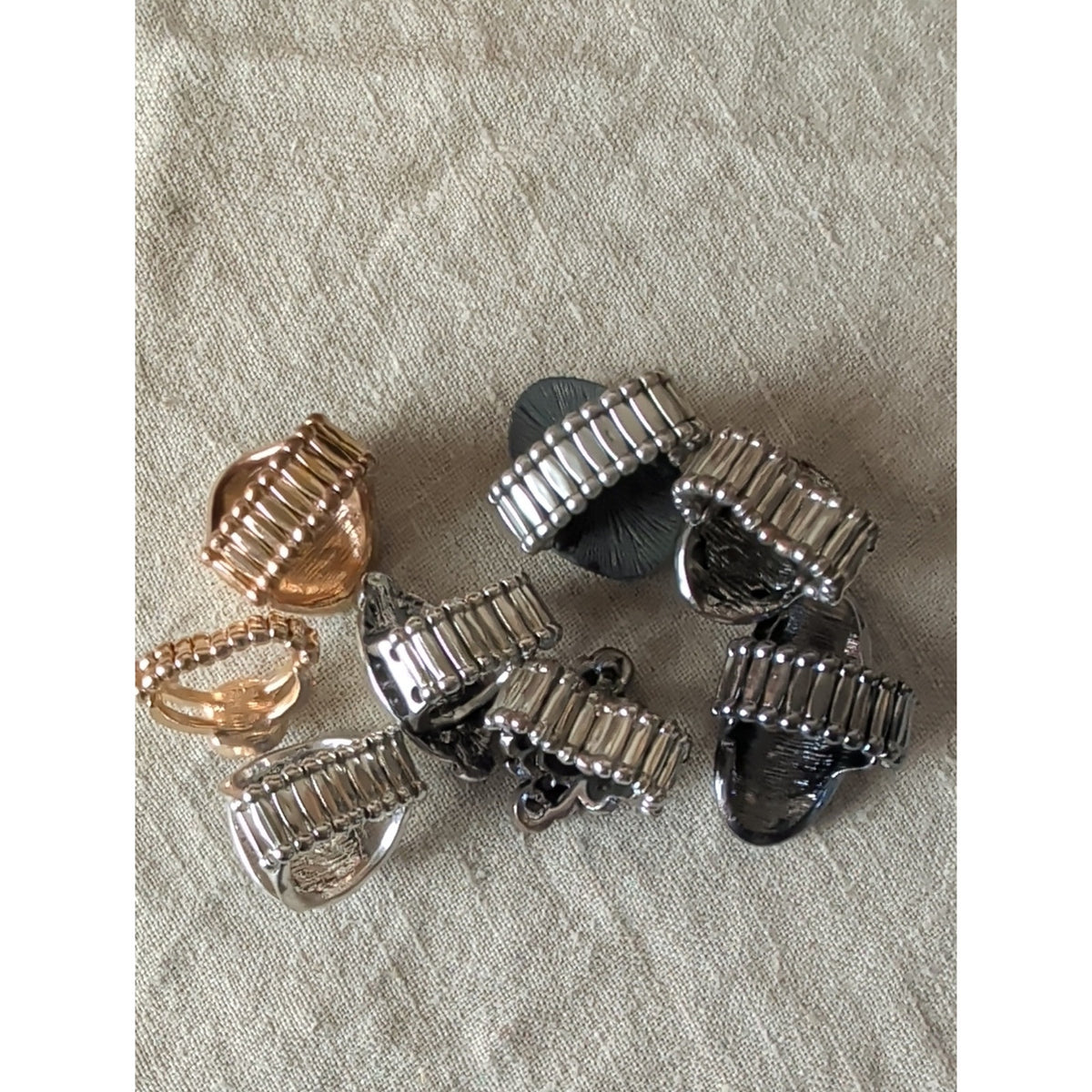 8 Stretch Cocktail Statement Rings Boho Western Faux Stones Rhinestone