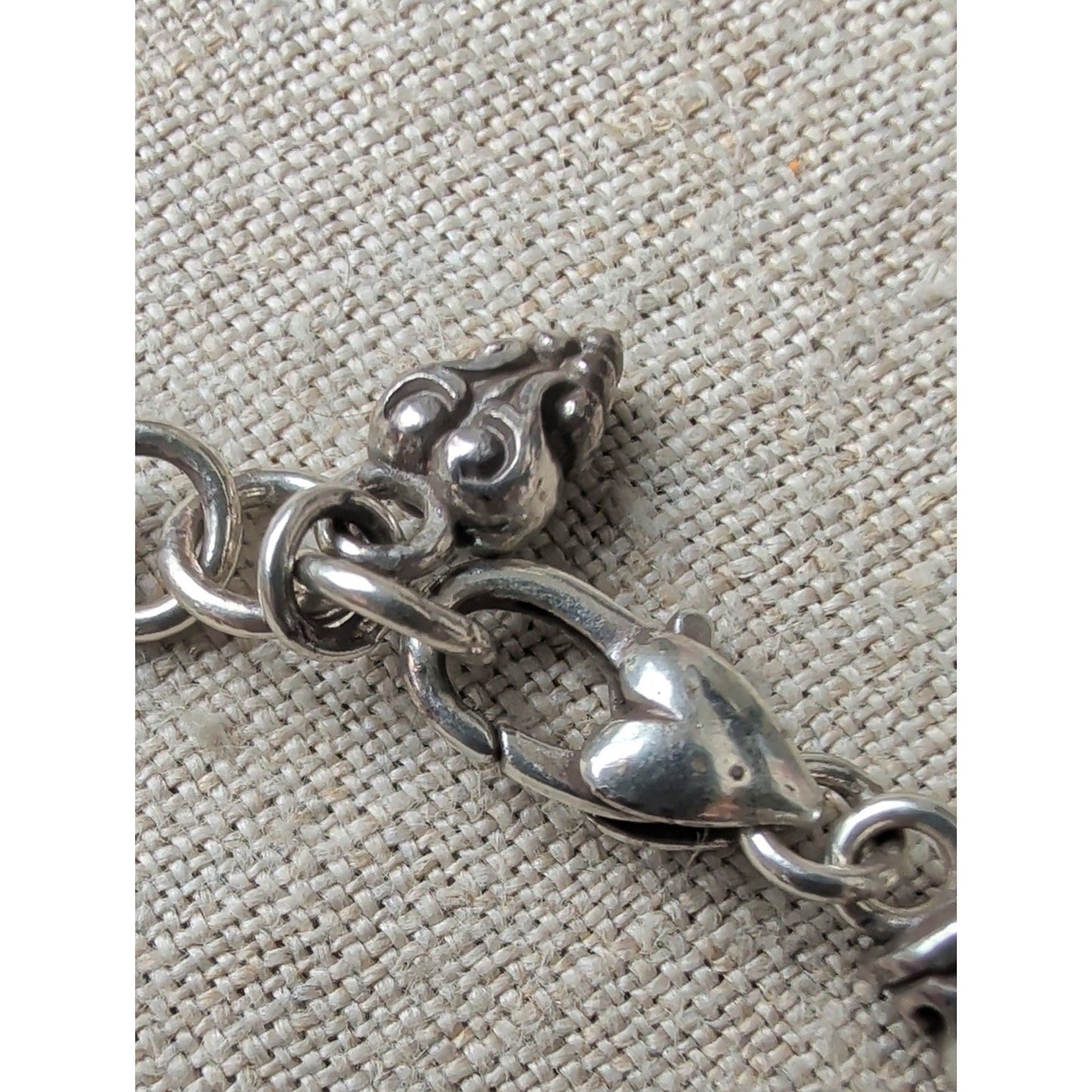 Brighton Silver Plated Scroll Pendant Black Cord Necklace + Floral Pouch