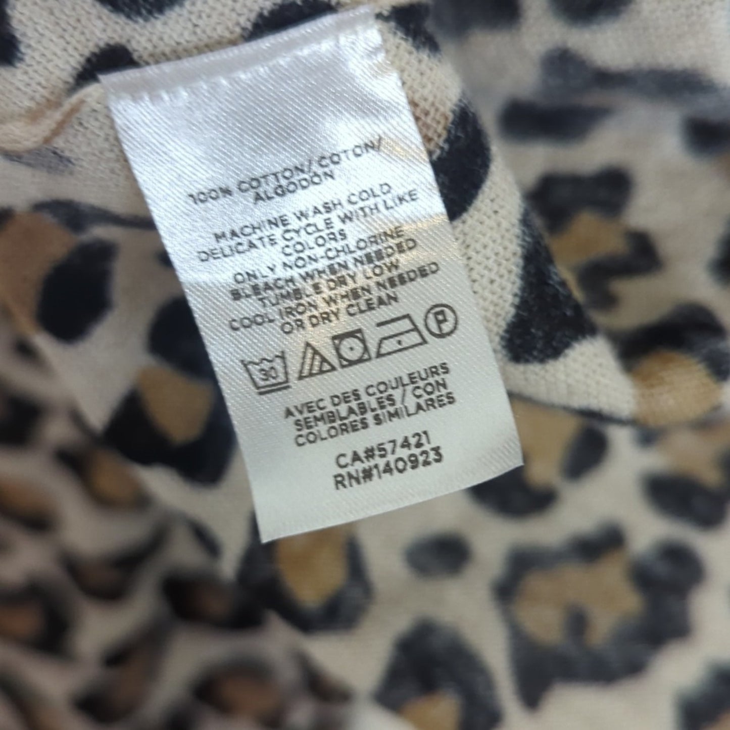 Boho Animal Print Button-down Soft Cardigan Women's Size Small