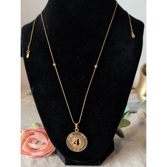 Alex and Ani Number 1 Necklace Gold Tone Adjustable Inspirational Pendant 2017