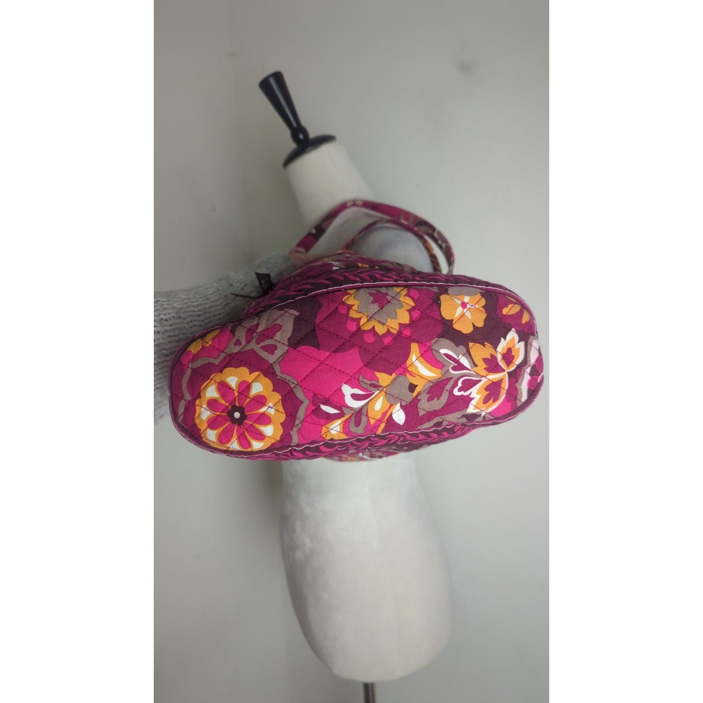 Retired Vera Bradley Carnaby Angel Medium Tote Pink Purple Boho Floral