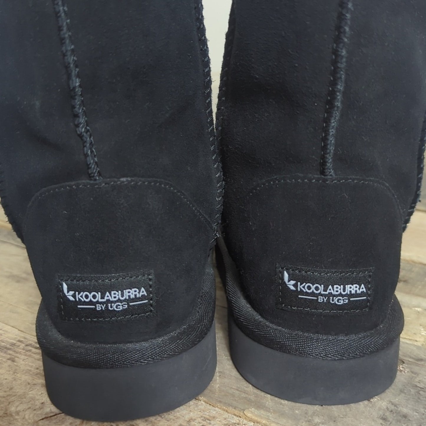 UGG Koolaburra  Slip On Suede Leather Sheepskin Boots Wool/Poly Sherpa Size 6