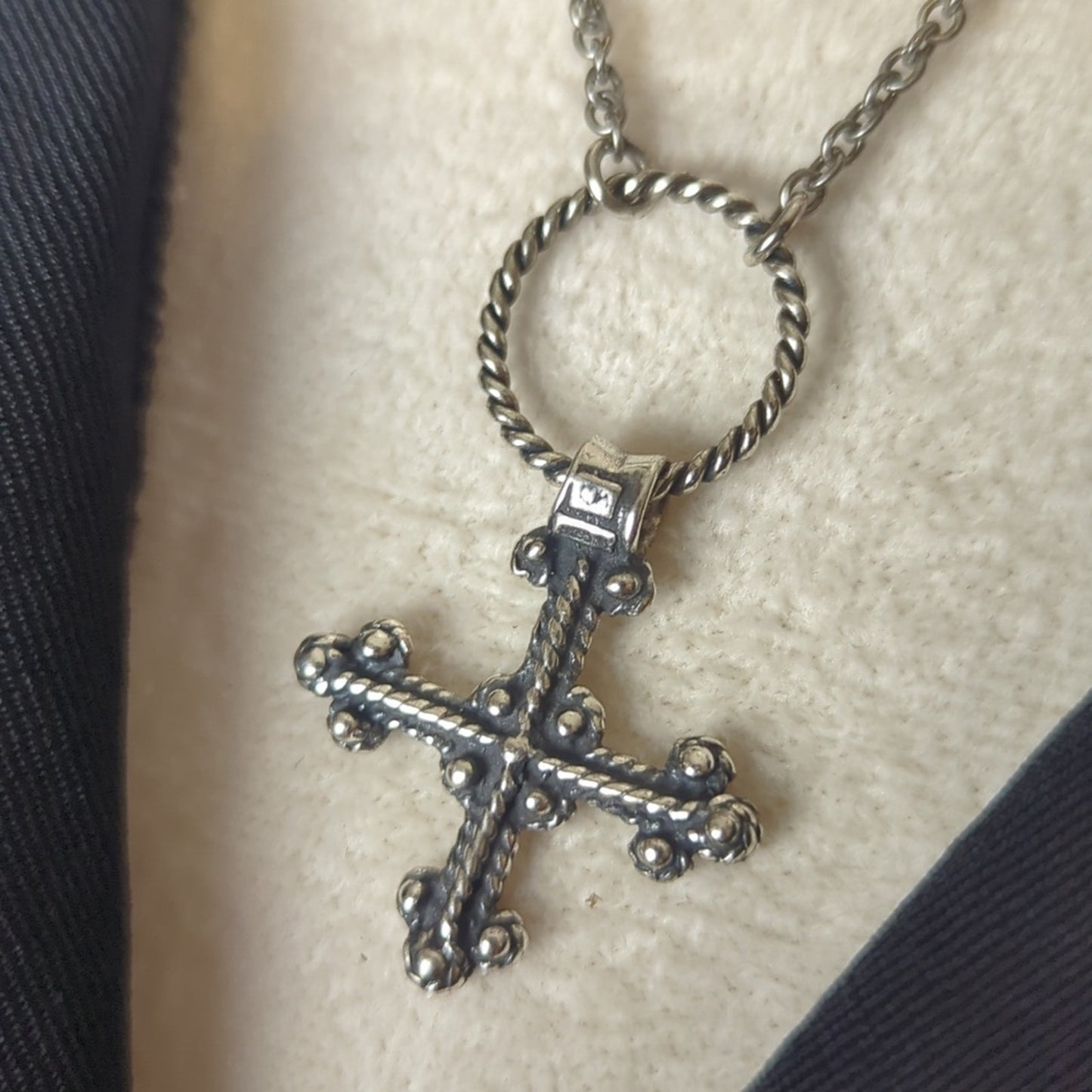 Vintage Kopi Norway Sterling Silver Cross Necklace | 925 Religious Pendant