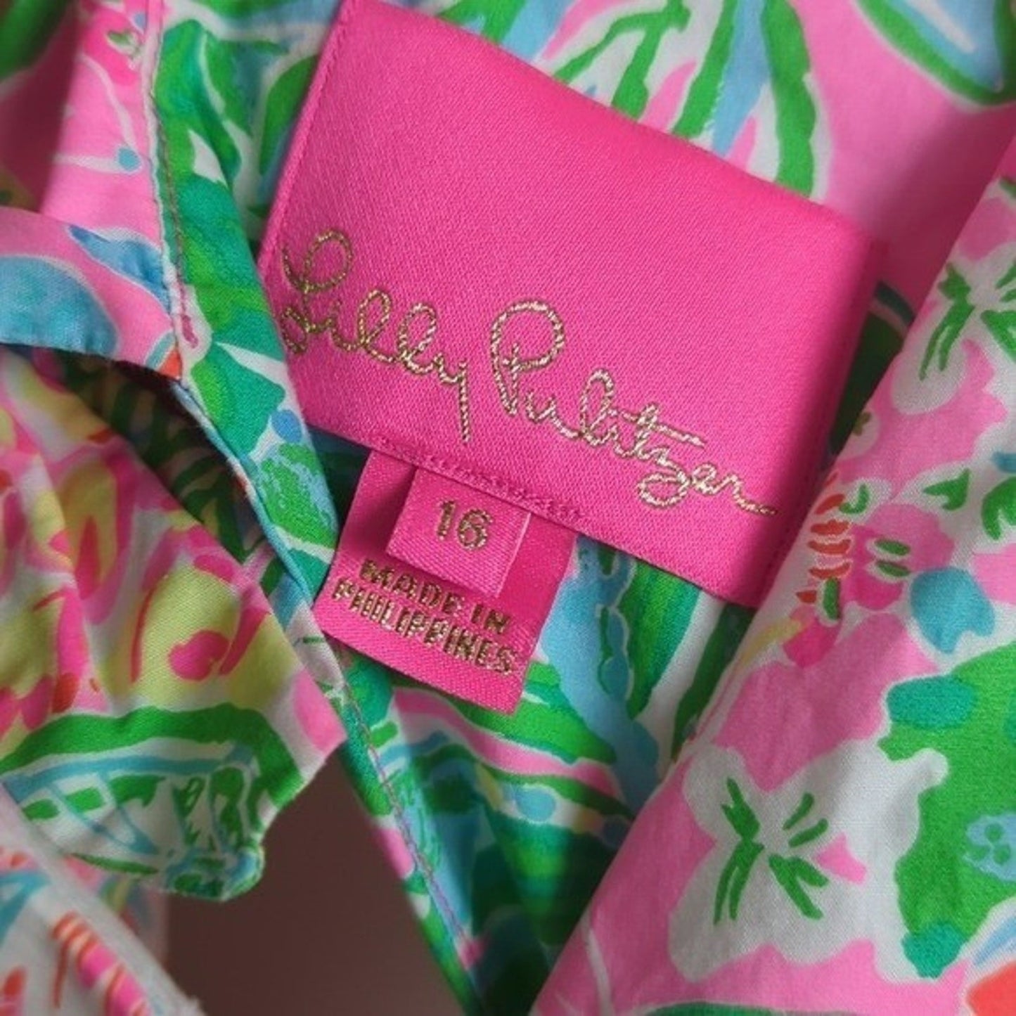 Lilly Pulitzer Nalnai Dress Journey to the Jungle #012783 Women's Size 16