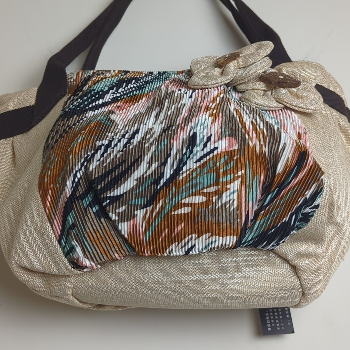 Unique NWT Art to Wear Canvas Handbag Floral Boho Shabby Chic Purse