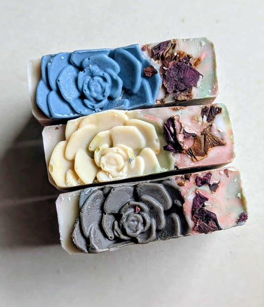 Joy! 4.5 oz Handcrafted Goat Milk & Tallow Soap with Geranium and Peppermint Essential Oil
