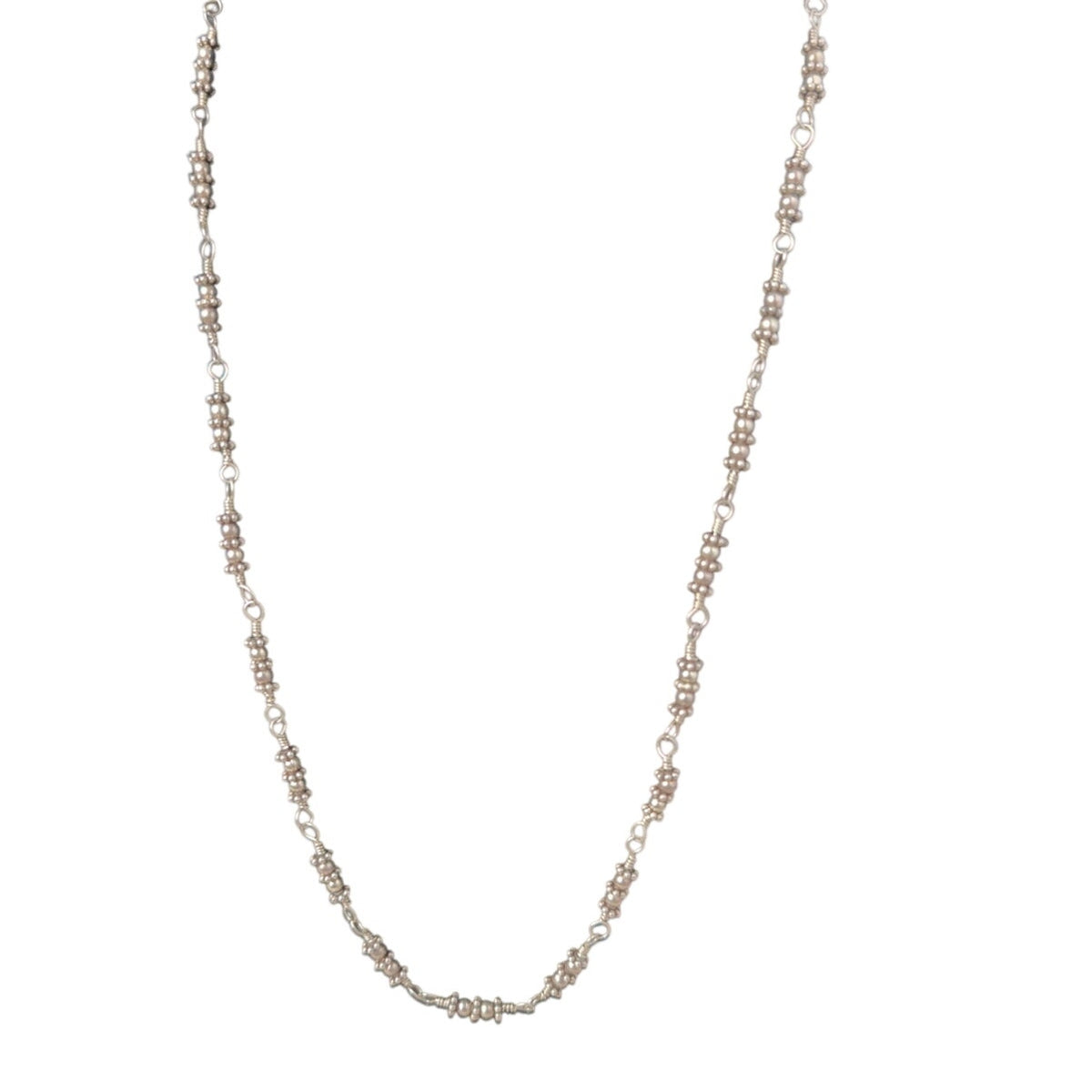Artisan Ornate 925 Silver Chain Shepherd's Hook Minimalist Necklace