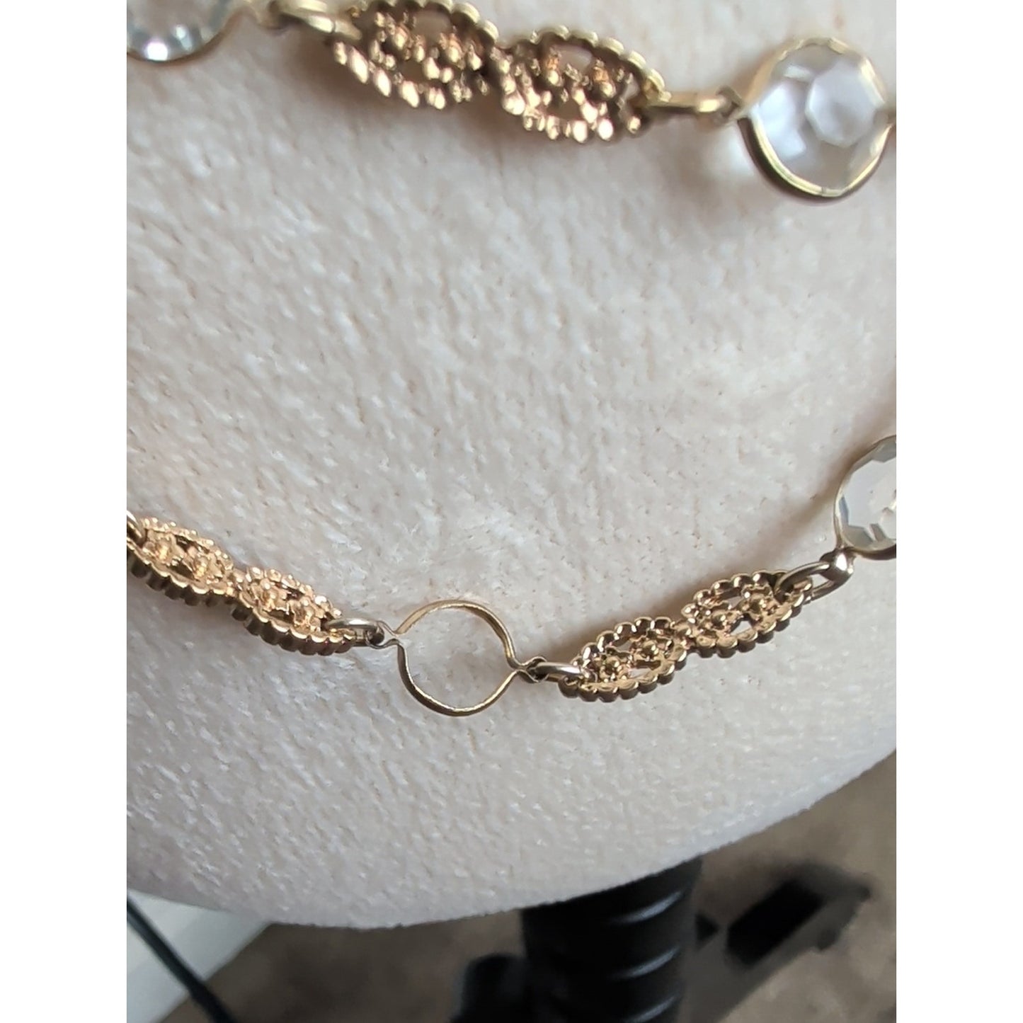 Boho Gold Tone Filigree Crystal Waist Belt Layered Chain Festival Fairycore