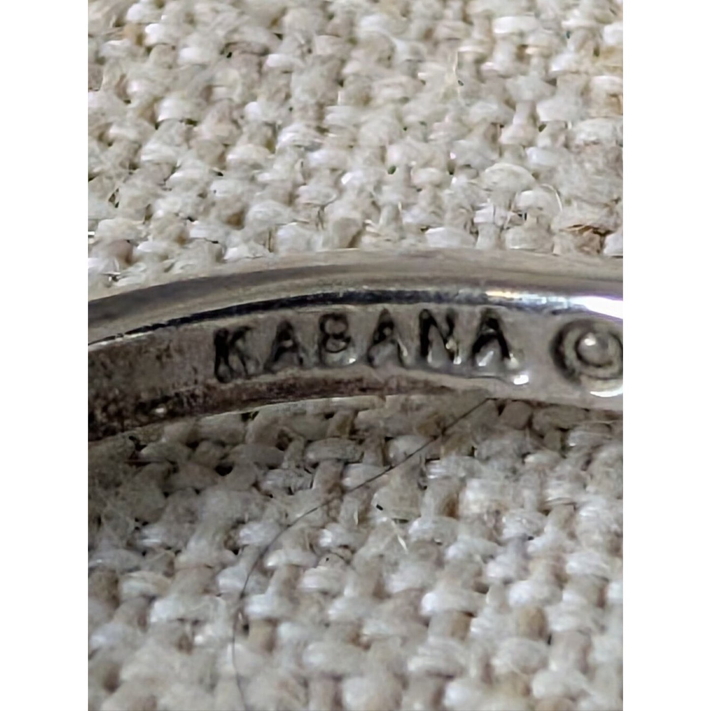 Kabana Vintage Sterling Silver Citrine Bypass Ring Size 6.5