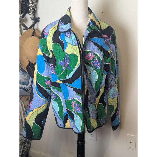 Vintage Requirements Quilted Jacket Resort Wear Coastal Prep Lily Inspired