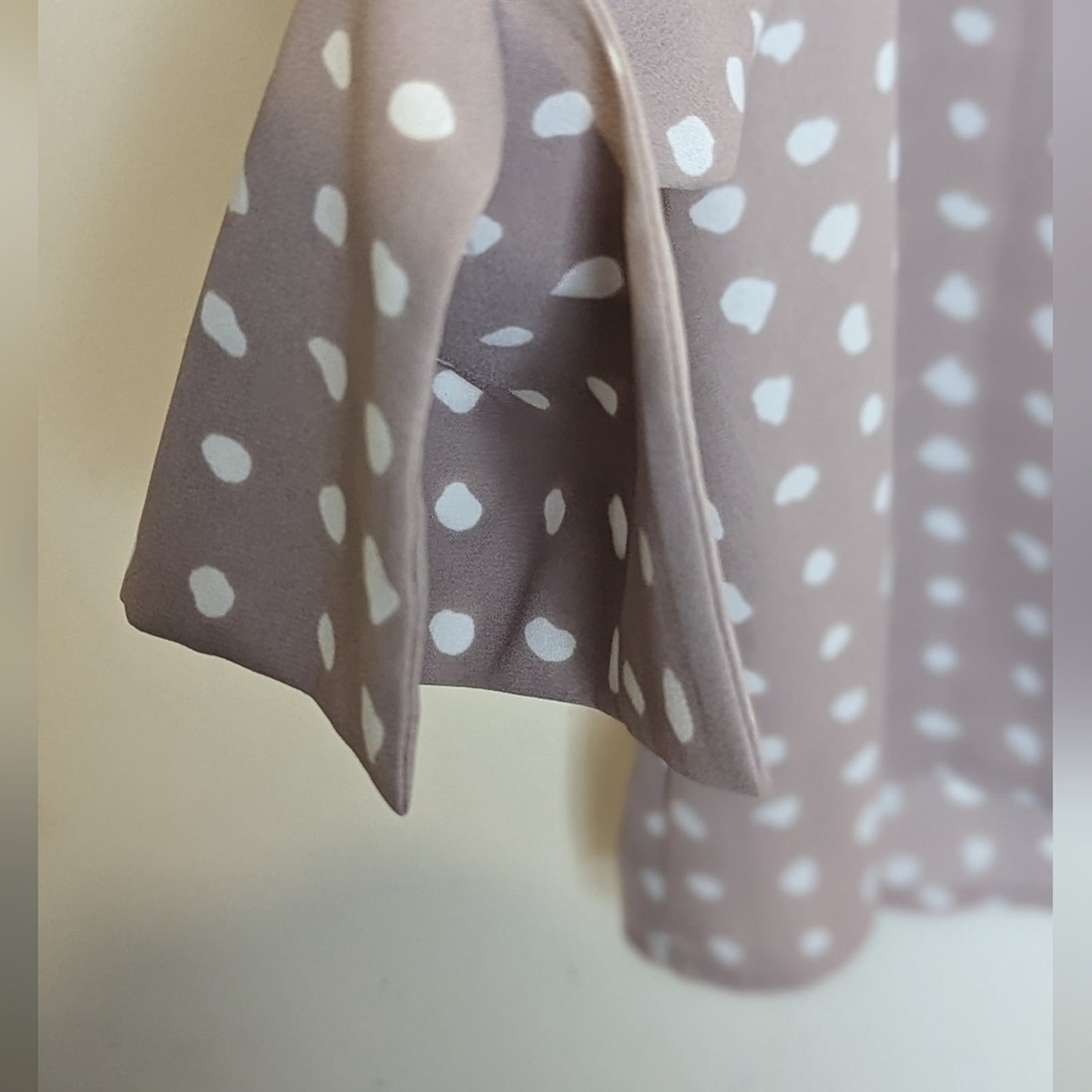 Pale Pink & White Feminine Polkadot Blouse Women's size Medium