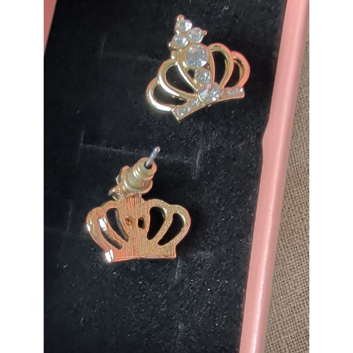 Princesscore Fairytale Jewelry Lot Crown Earrings, Whimsical Horse, Pink Floral,