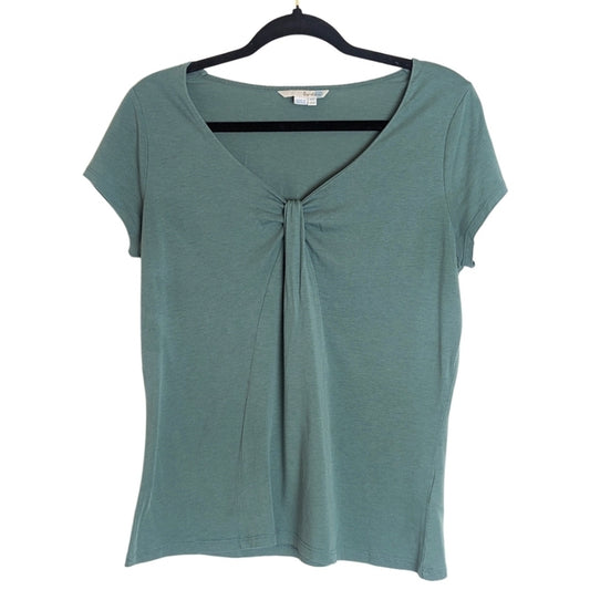 Boden Basic V-Neck Gathered Top Lyocell & Cotton Women's 10