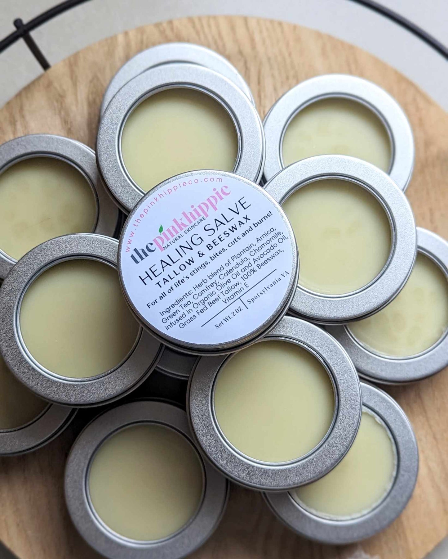 Healing Tallow Salve-2 oz Herb Infusion Unscented & Lavender/Citronella