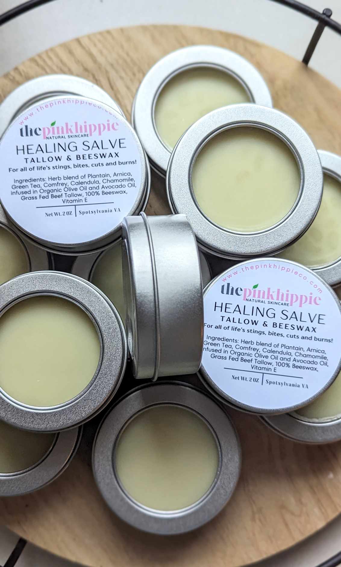 Healing Tallow Salve-2 oz Herb Infusion Unscented & Lavender/Citronella