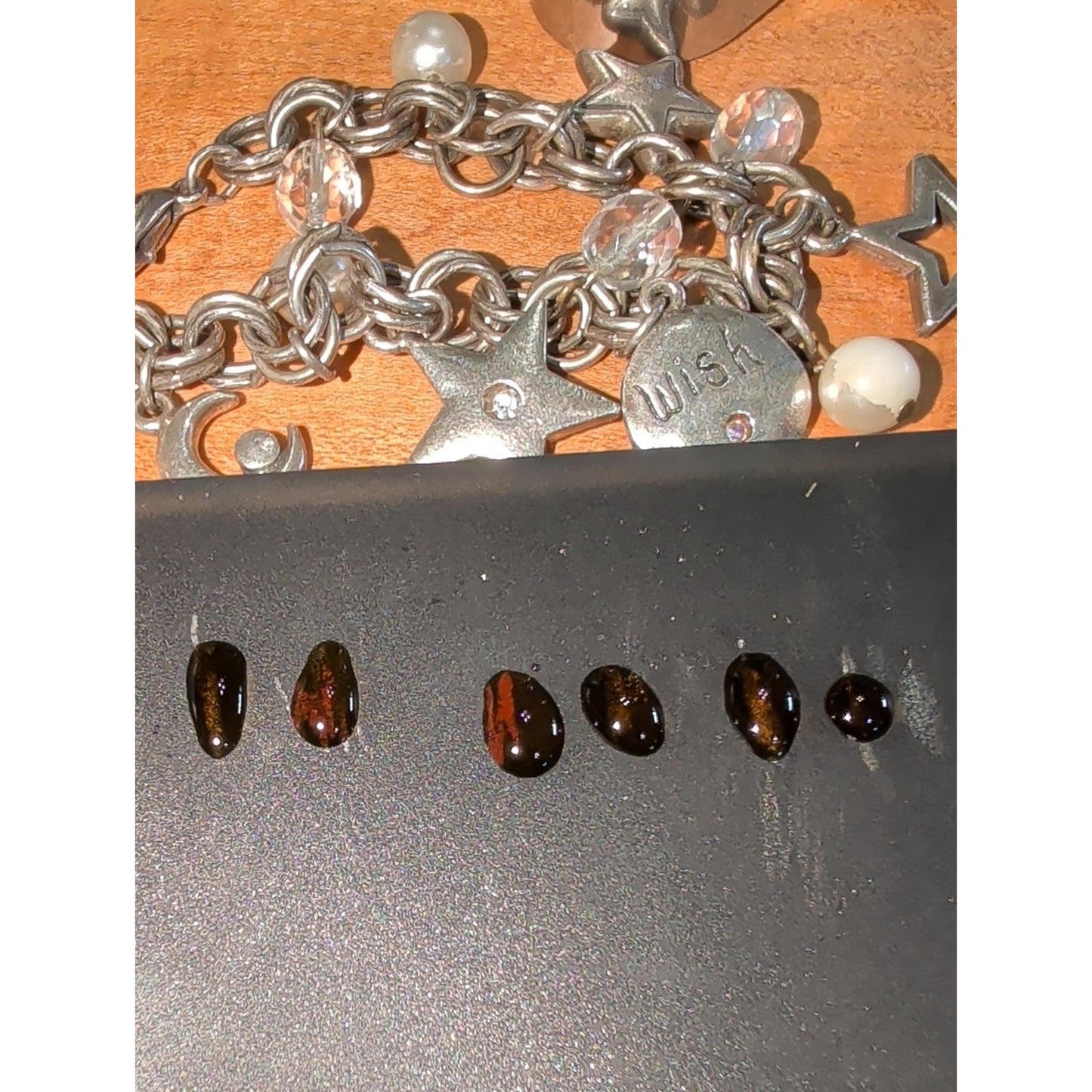 Vintage Y2K Charm Bracelet Sterling Silver Charms & Clasp Chunky Rolo Chain