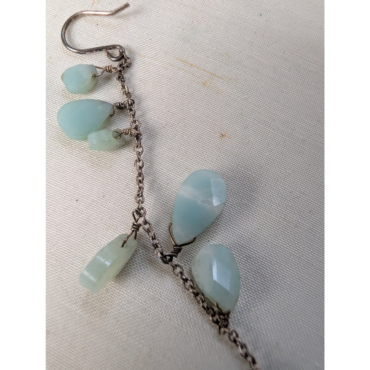 Aqua Chalcedony and Sterling Silver Dangle Earrings