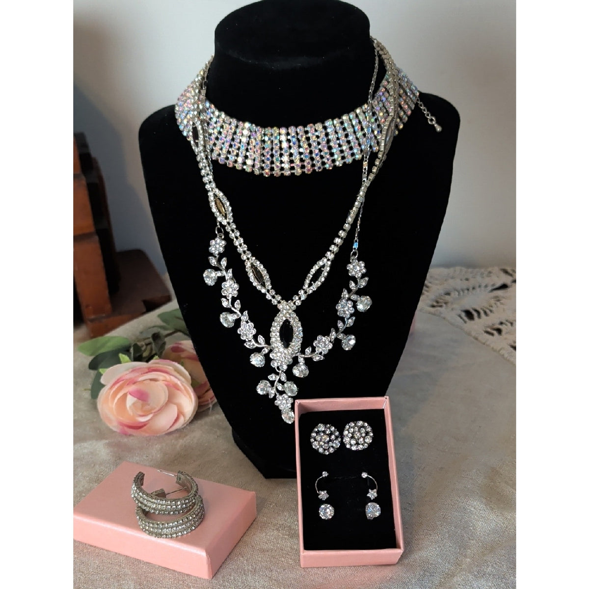 Bridal Glam Rhinestone Jewelry Collection Princesscore Old Hollywood Sparkle