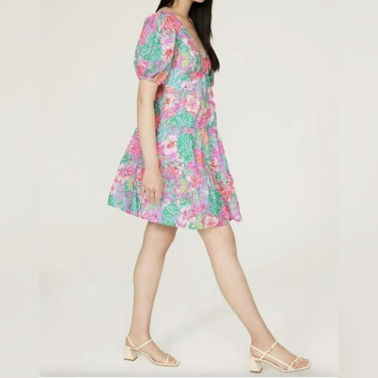 Lilly Pulitzer Nalnai Dress Journey to the Jungle #012783 Women's Size 16
