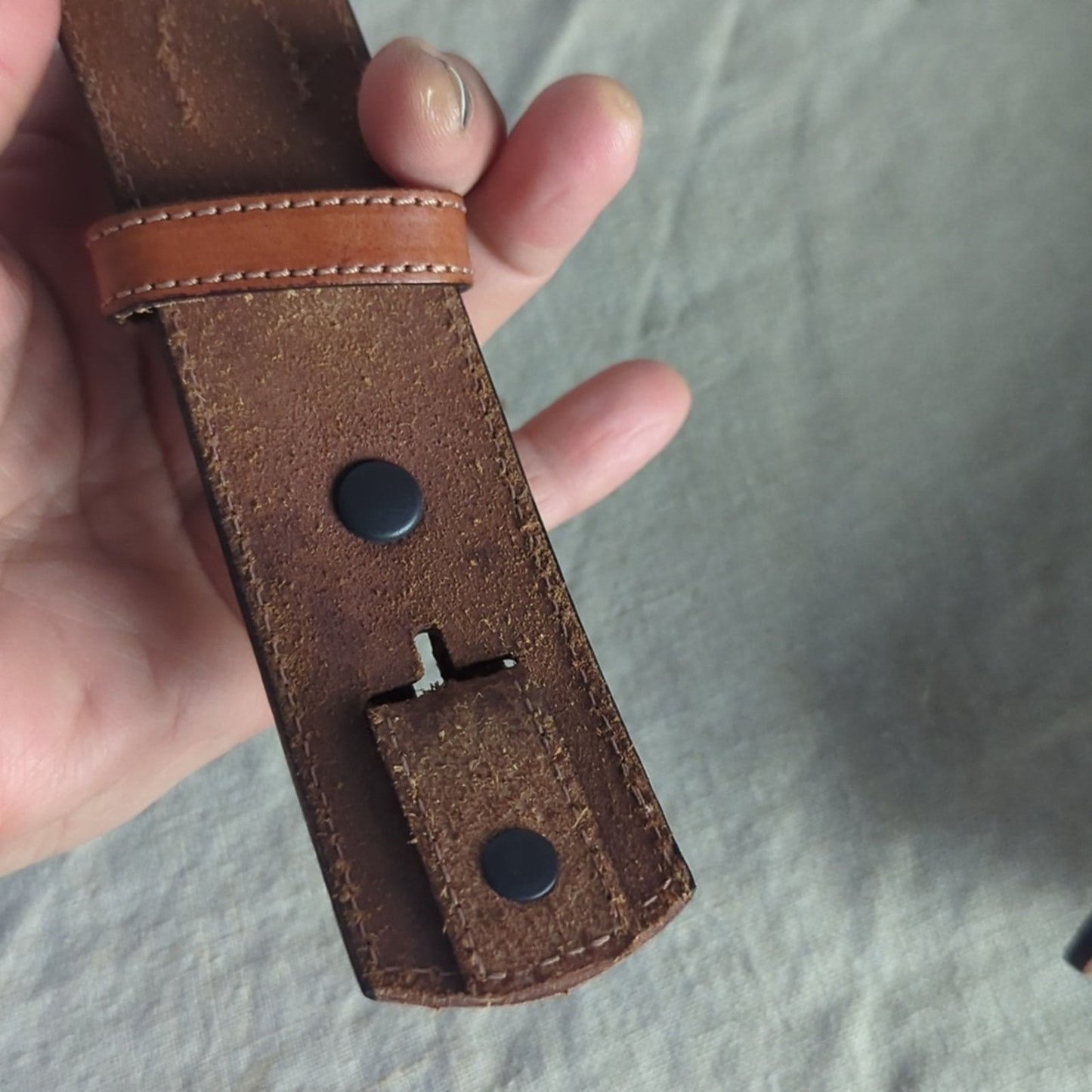 Vintage Braided Leather Belt Strap Size 40 Stamped Leather Western Belt Leather