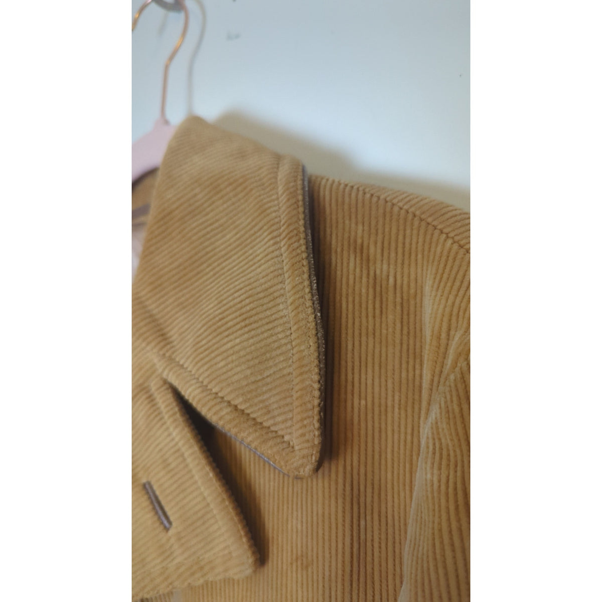 VTG 70s Towncraft Penneys Butterscotch Corduroy Belted That 70's Show Jacket Coat XL Faux Fur