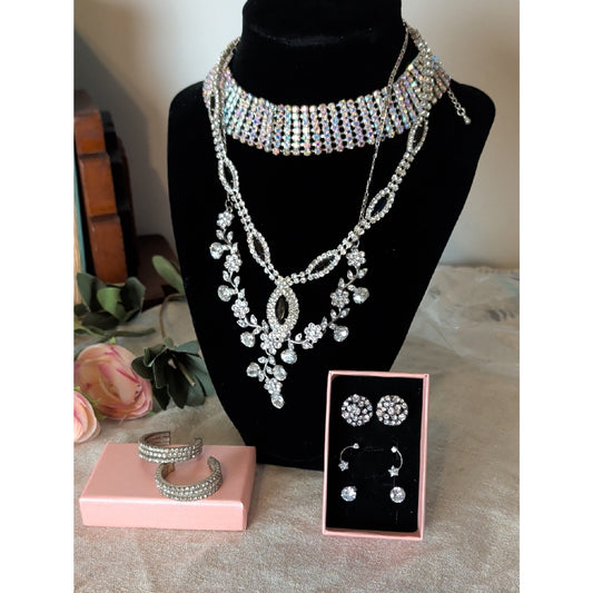 Bridal Glam Rhinestone Jewelry Collection Princesscore Old Hollywood Sparkle