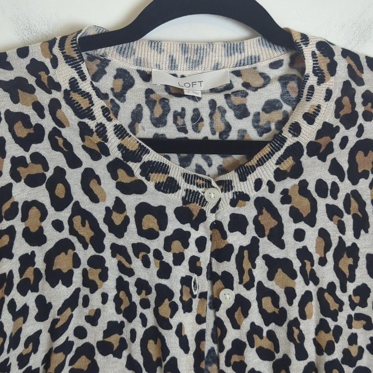 Boho Animal Print Button-down Soft Cardigan Women's Size Small