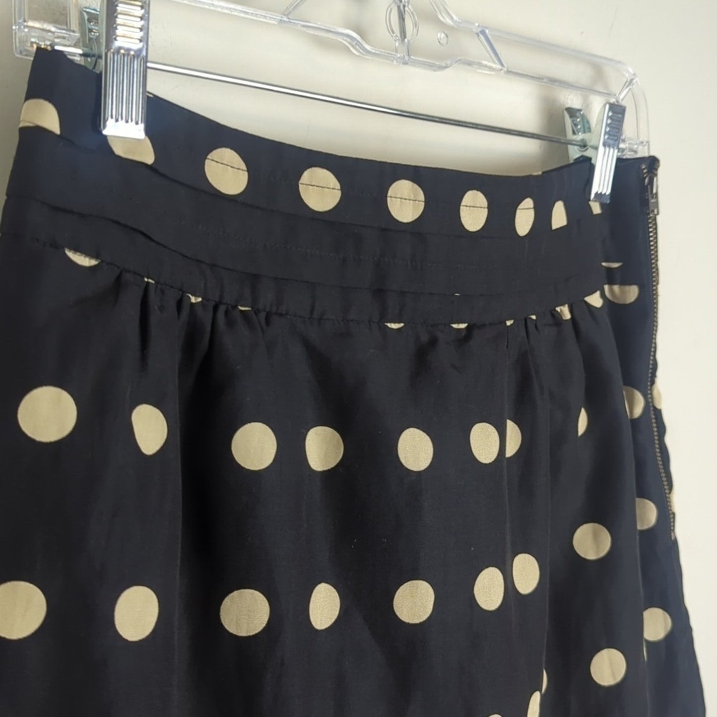 Festival Scalloped Polkadot Mini Skirt Cotton & Silk Women's Size 4
