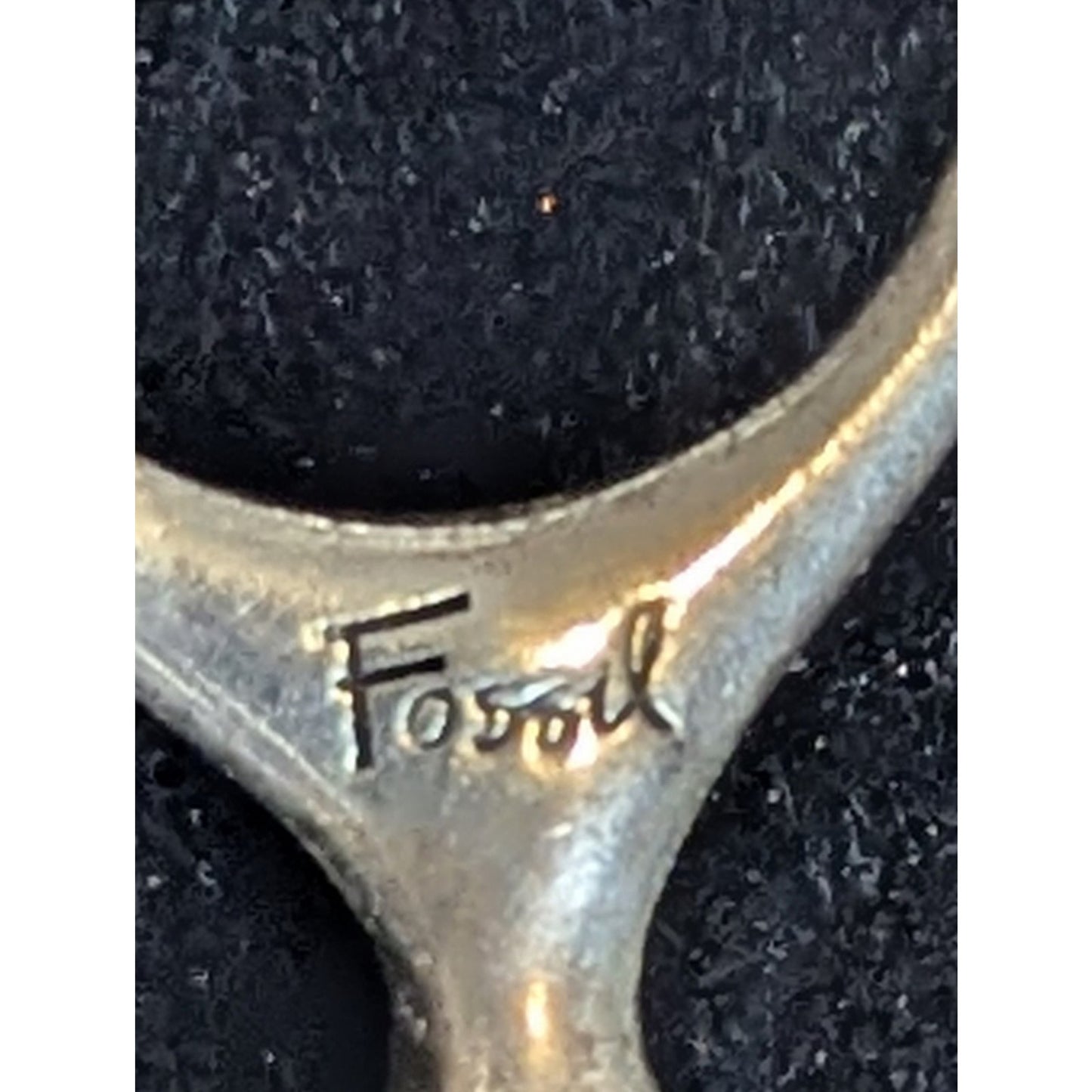 Fossil Chunky Toggle Chain Necklace Silver Tone  Heritage Link Statement