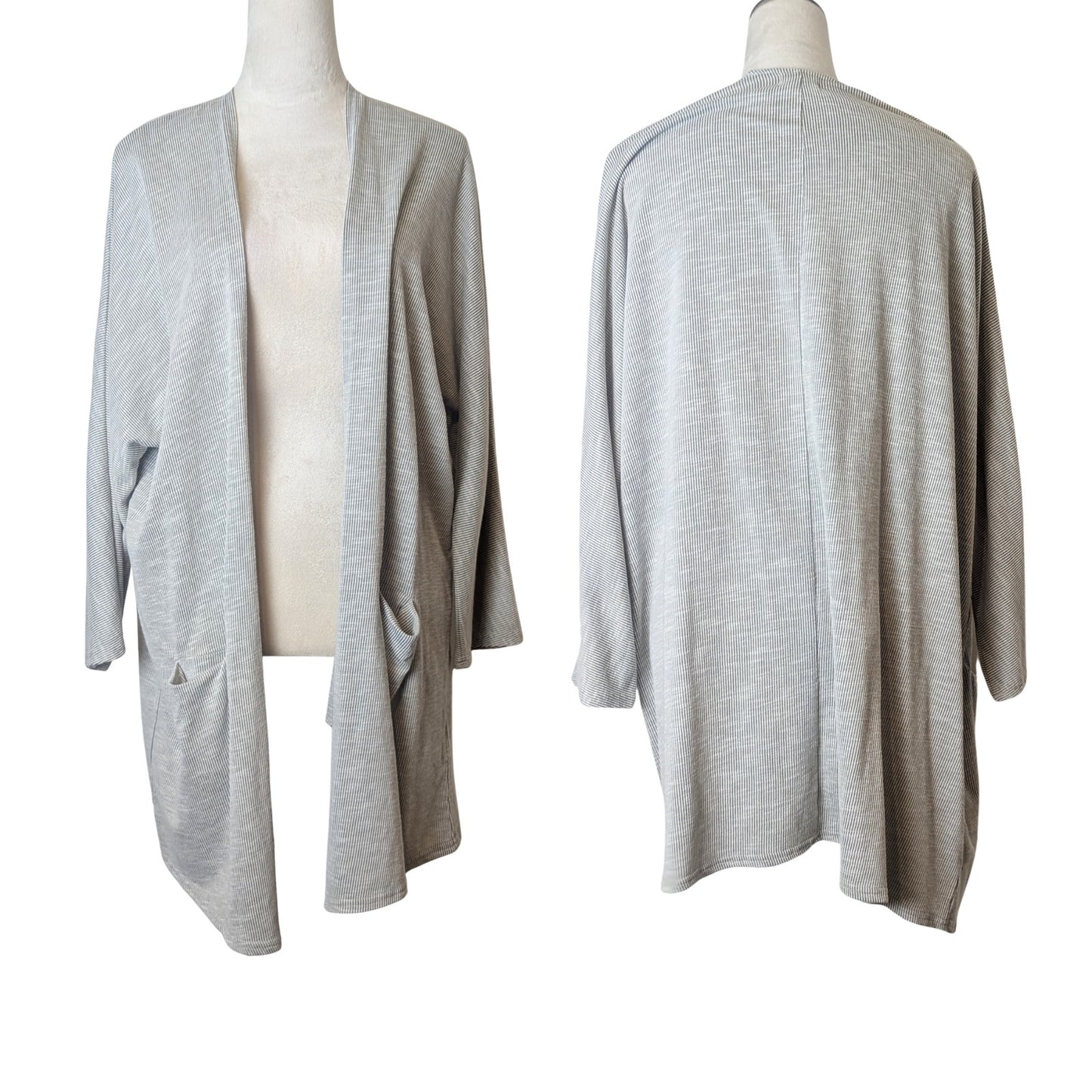 Cozy Minimalist Soft Ribbed Knit Cardigan Women's One Size