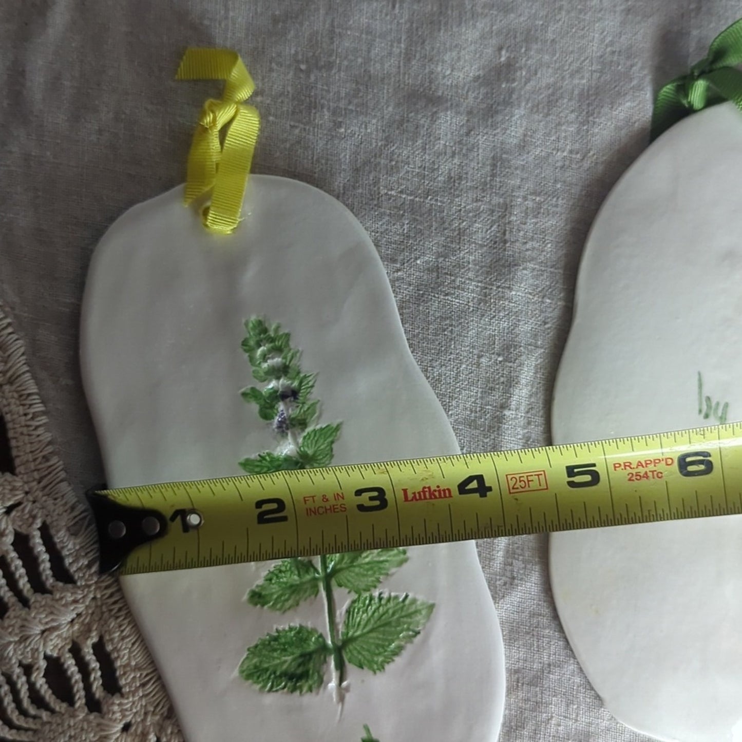 Hand Painted & Carved Herb Plaques Set of 8 Herb Kitchen Gallery Wall Display
