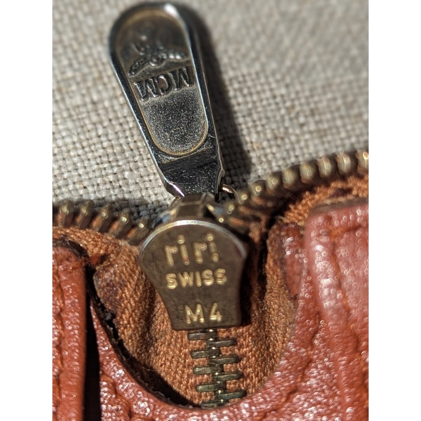 Vintage MCM Visetos Wallet Cognac Monogram Made in Germany 80s