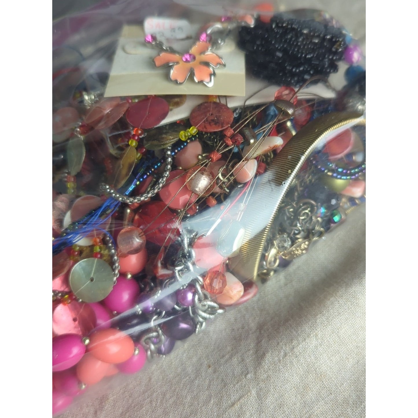Mystery Lot 2lbs Costume Jewelry Mostly Wearable Some Mismatched Craft Resell
