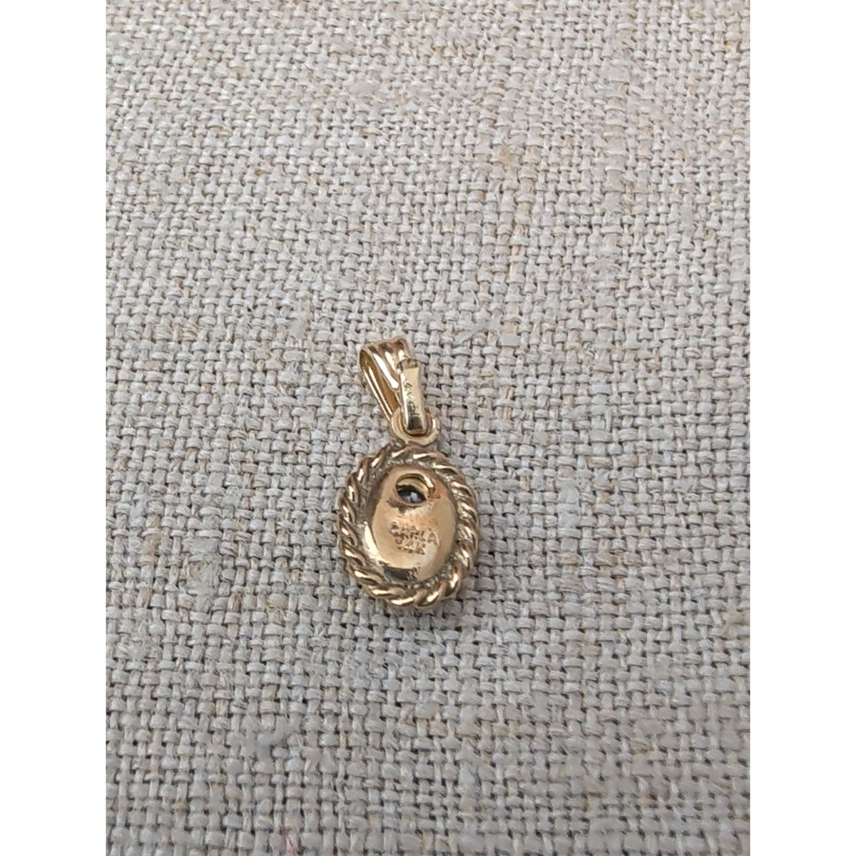 Vintage Carla 14k Opal Pendant Mini 1/2"
