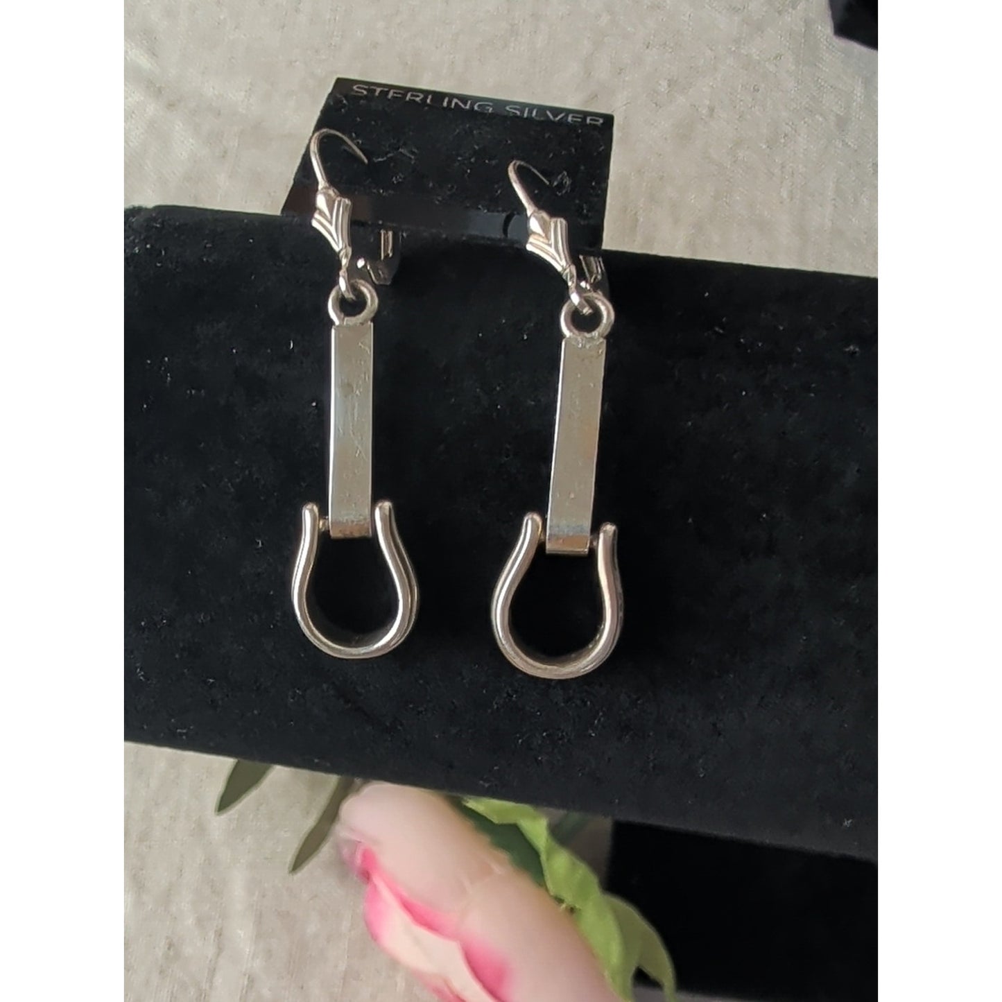 Vintage 925 Sterling Silver Western Stirrup Earings Equestrian Coastal Cowgirl