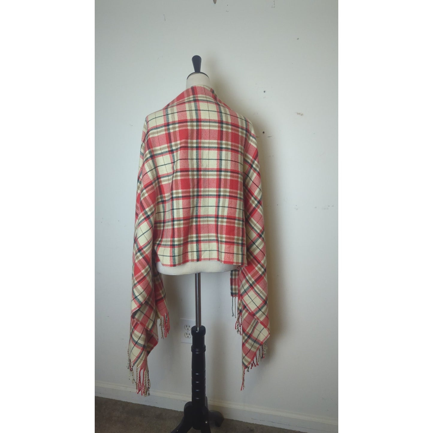 J.Crew Holiday Preppy Tartan Plaid Shawl Scarf Wrap  One size