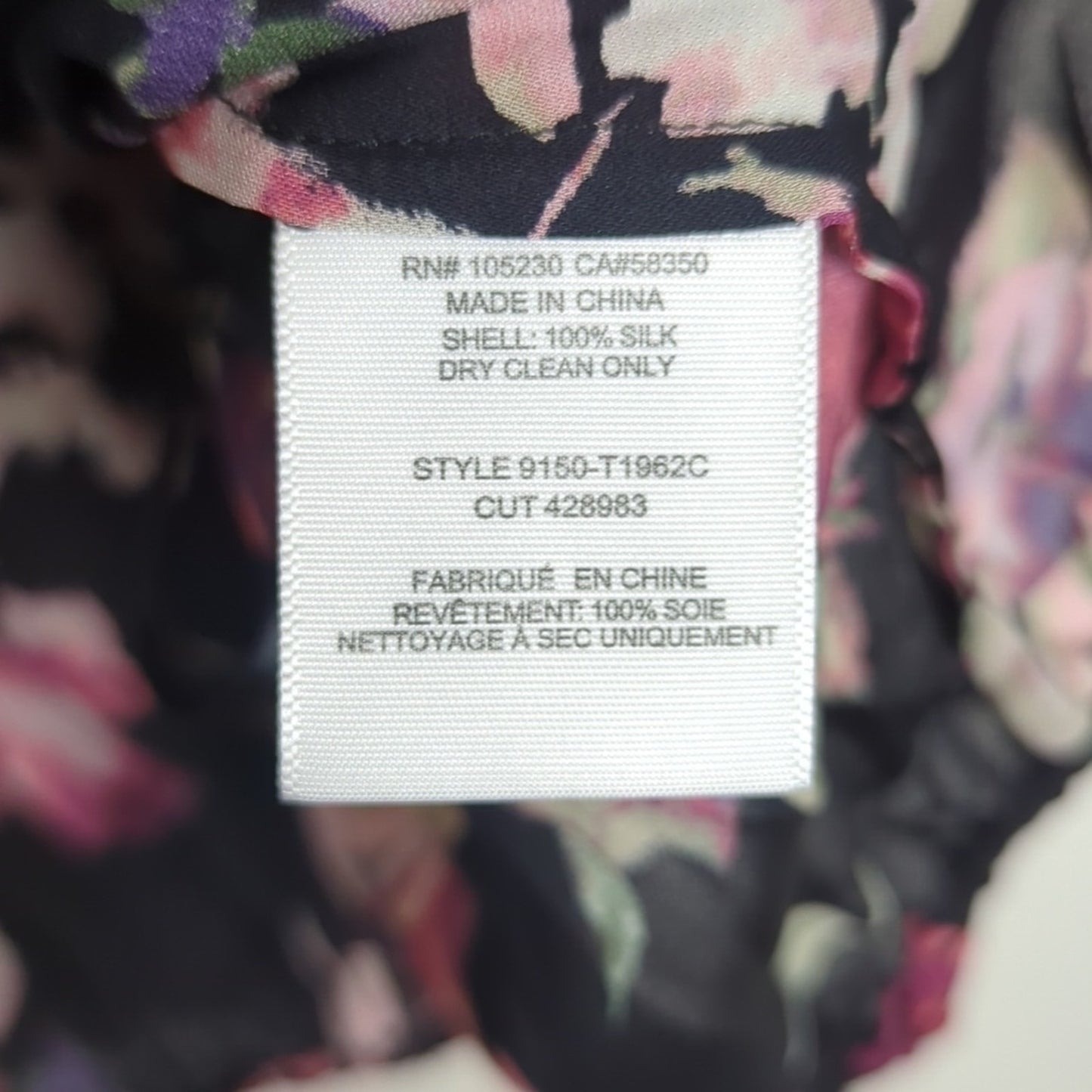 NWT Joie 100% Silk Floral Blouse Women's Size Small