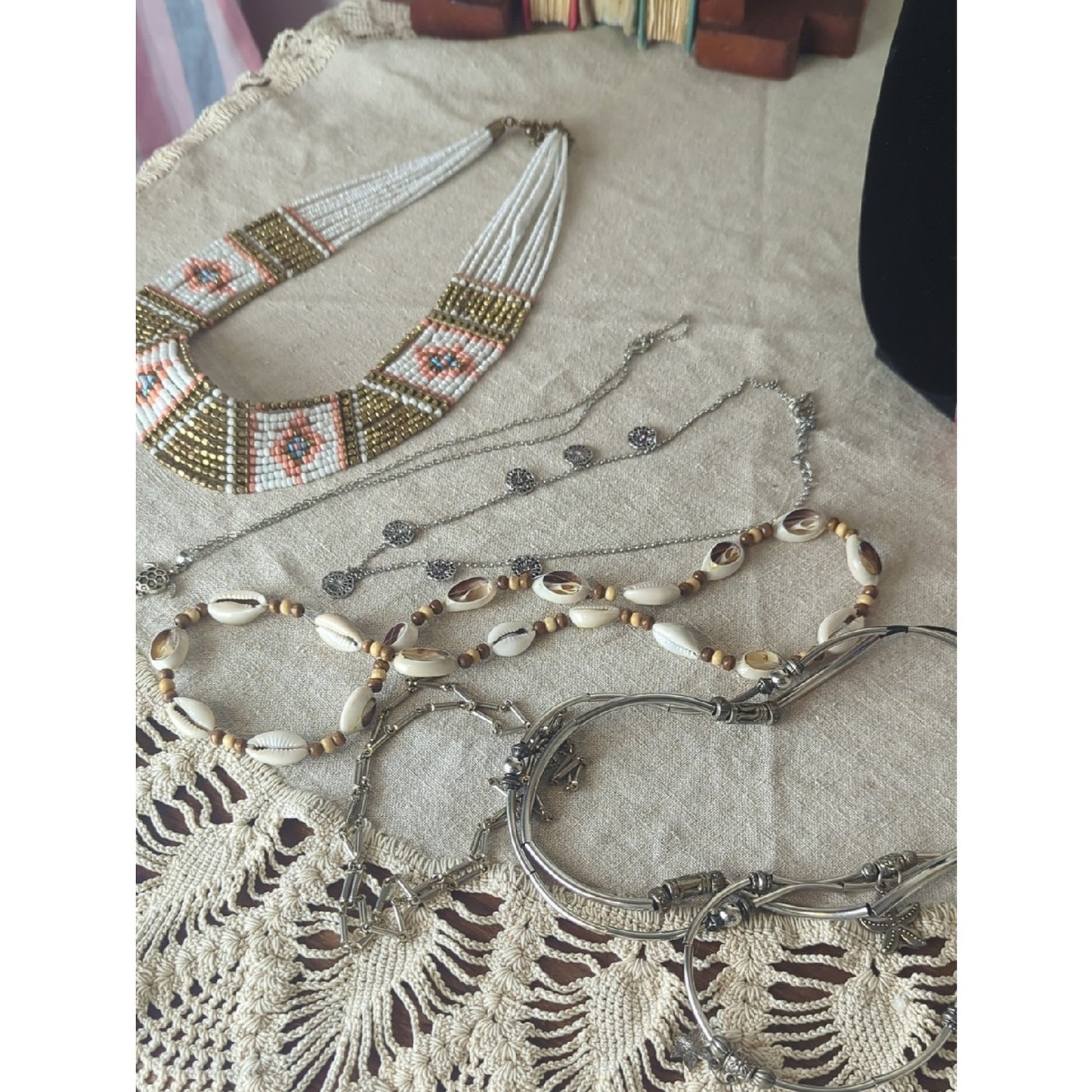 Beach Bound Jewelry Bundle Coastal Boho Layered Necklaces & Bracelet Beachy