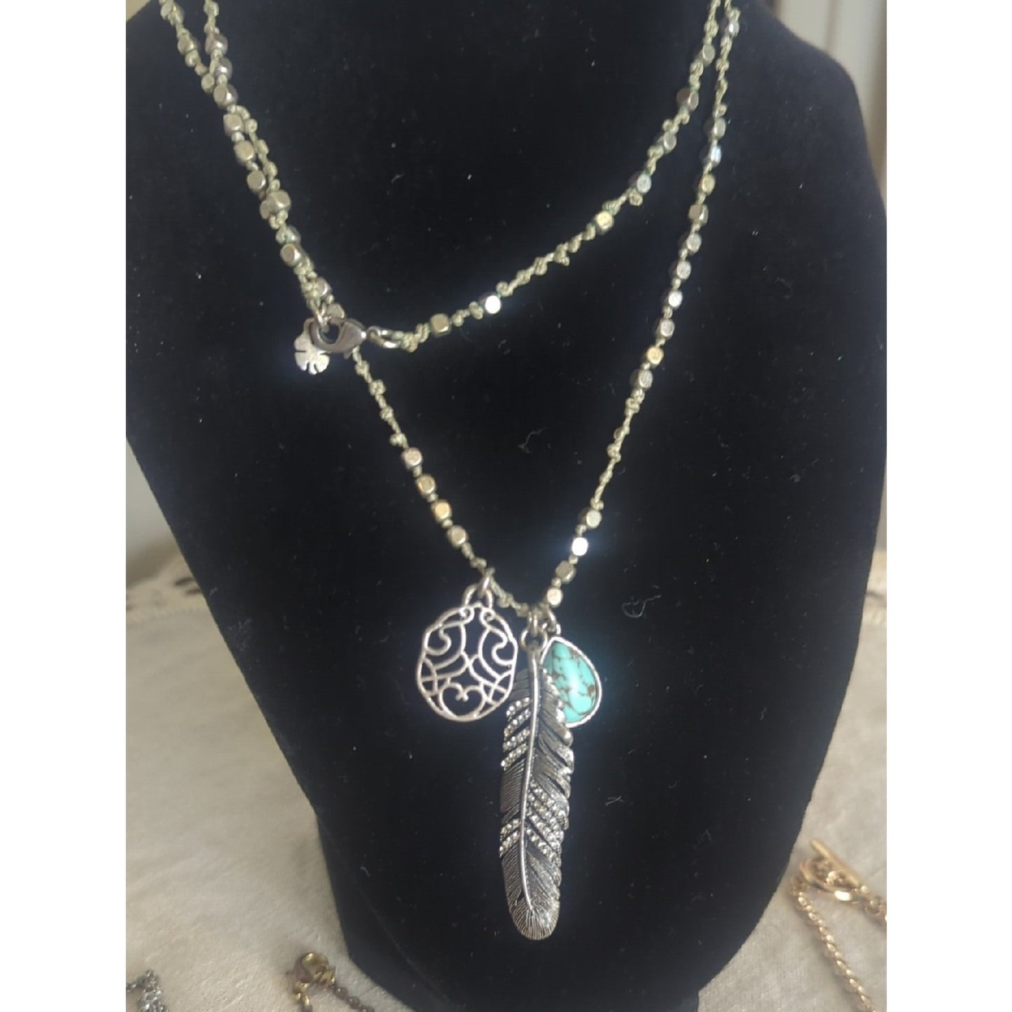 Eclectic Boho Luxe Jewelry Set  Mixed Metal Layered Necklaces, Lucky Brand
